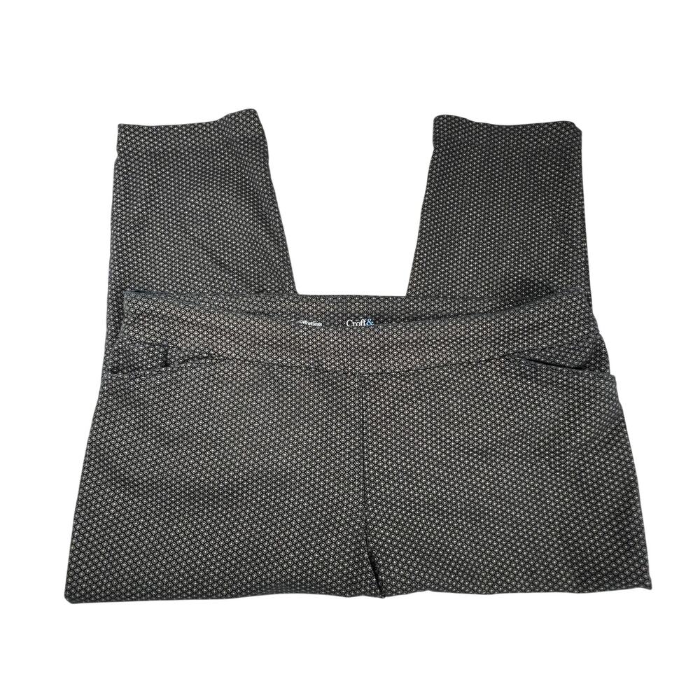 CROFT & BARROW Stretch Pants Womens 24W Short Black Pull On Career Casual